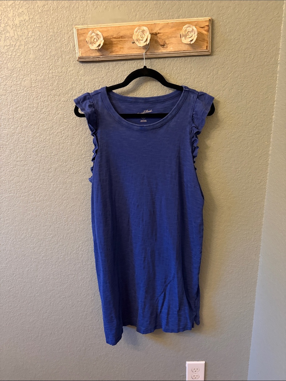 Universal Thread Blue Ruffle Sleeve Dress - Picture 3 of 4